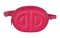 HERMES In The Loop Swift Leather Pig Nose Bag Fanny Pack Women's Rose Red/Blue