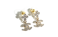 CHANEL Earrings Women's Champagne Gold