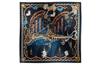 HERMES Silk Scarves Women's Black