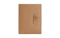 PRADA Saffiano Leather Wallet Small Size Women's Tan