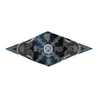 HERMES Cotton Knit Scarves Men's Blue