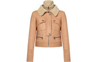 LOUIS VUITTON Shearling Collar Leather Jacket