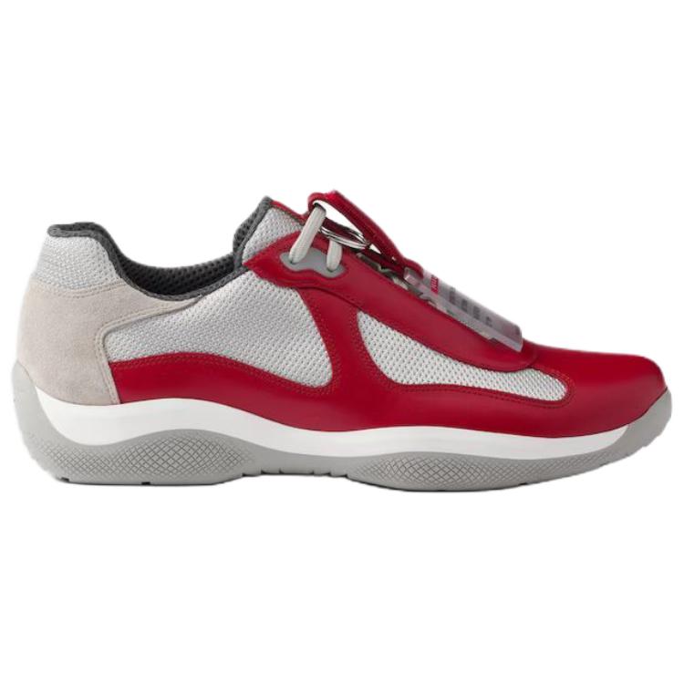 PRADA America's Cup Slip Resistant Low Top Casual Shoes Men's Red