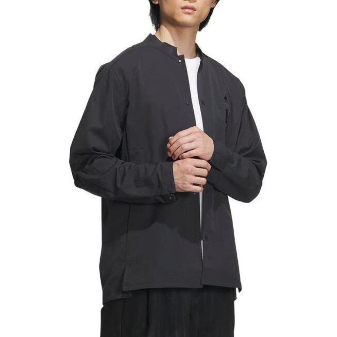 adidas Premium Woven Sport Long Sleeve Shirt Asia Sizing 'Black' IW1510