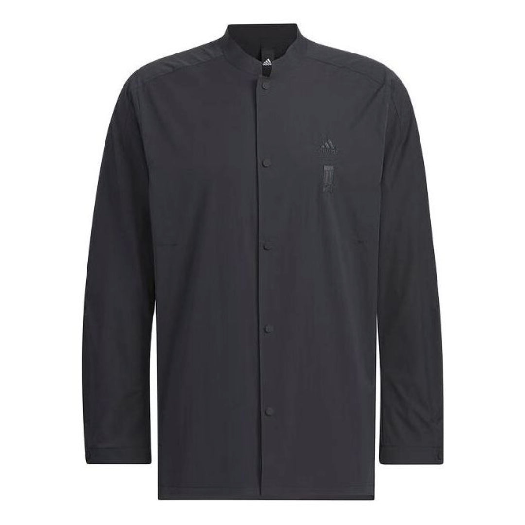 adidas Premium Woven Sport Long Sleeve Shirt Asia Sizing 'Black' IW1510