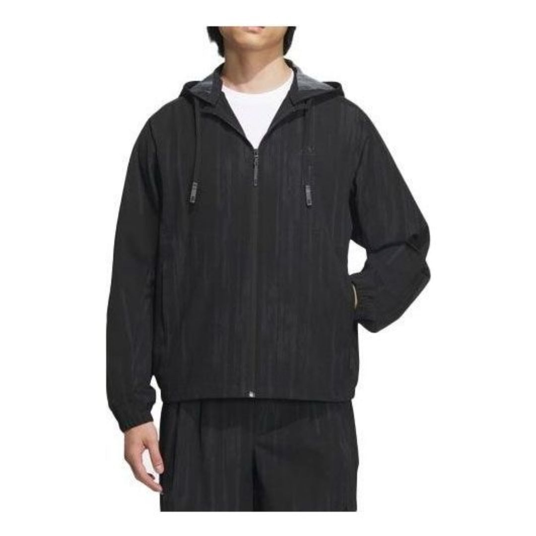adidas Wuji Seersucker Woven Jacket Asia Sizing 'Black' IW1512
