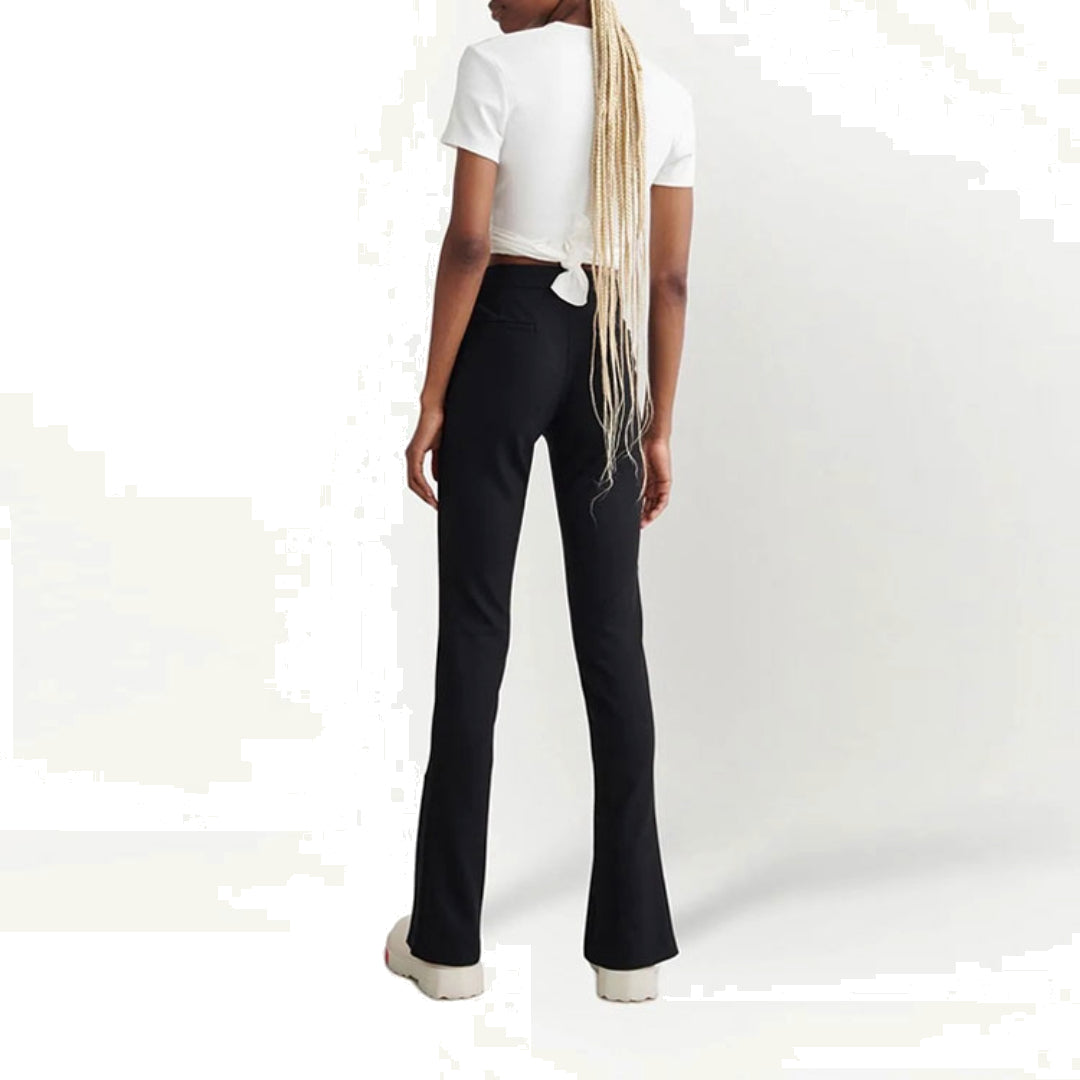 (WMNS) Off-White High-Waisted Tailored Trousers 'Black' OWCA136C99FAB0011001