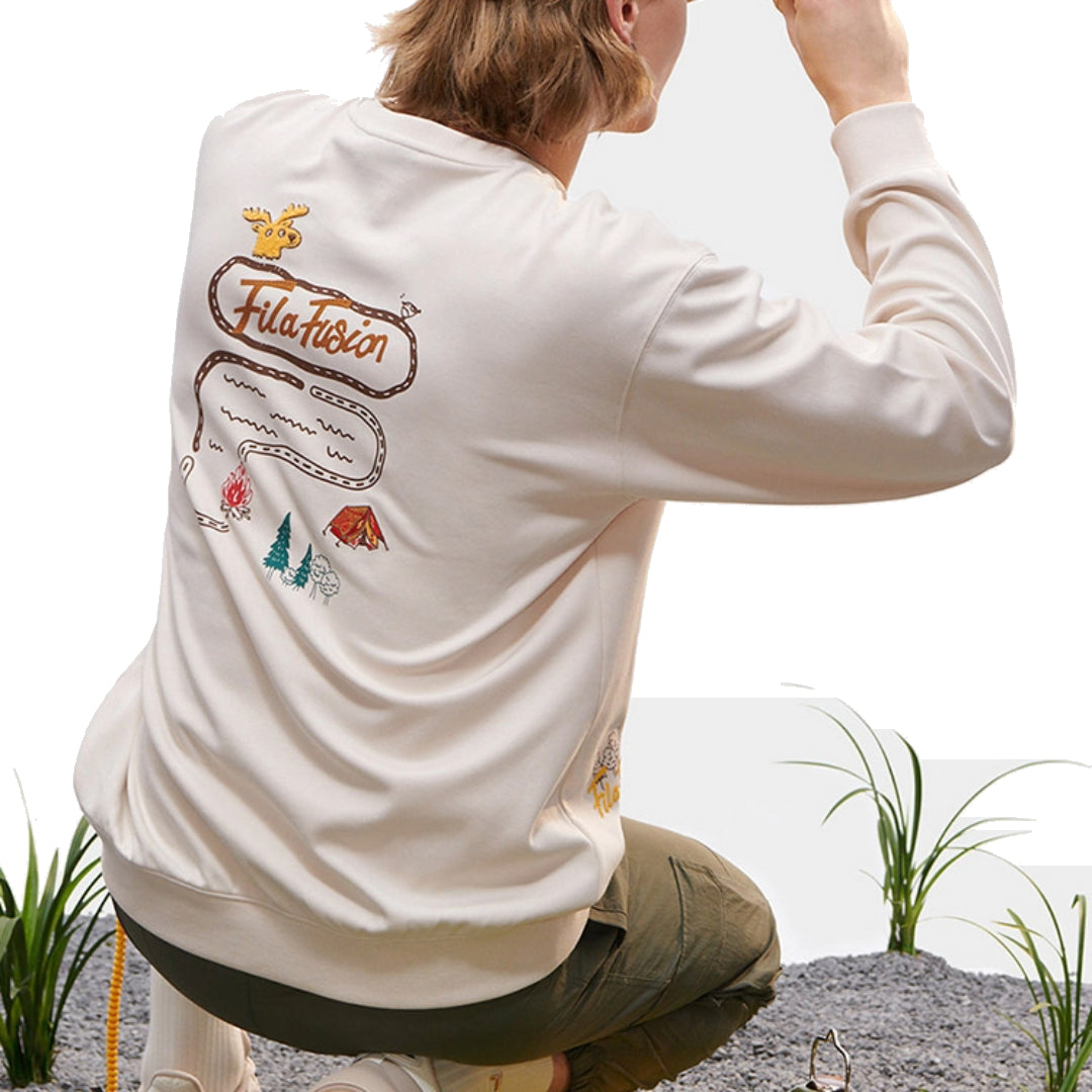 FILA FUSION Fob Graphic Sweater 'Beige' T11U333206F-BG