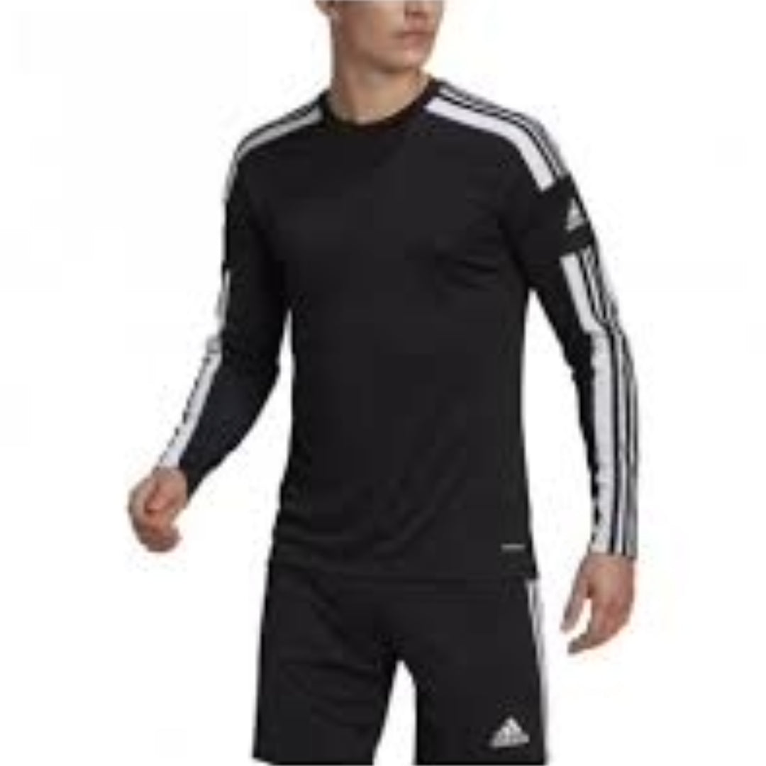 adidas Squadra 21 Long Sleeve Jersey Asia Sizing 'Black White' GN5792