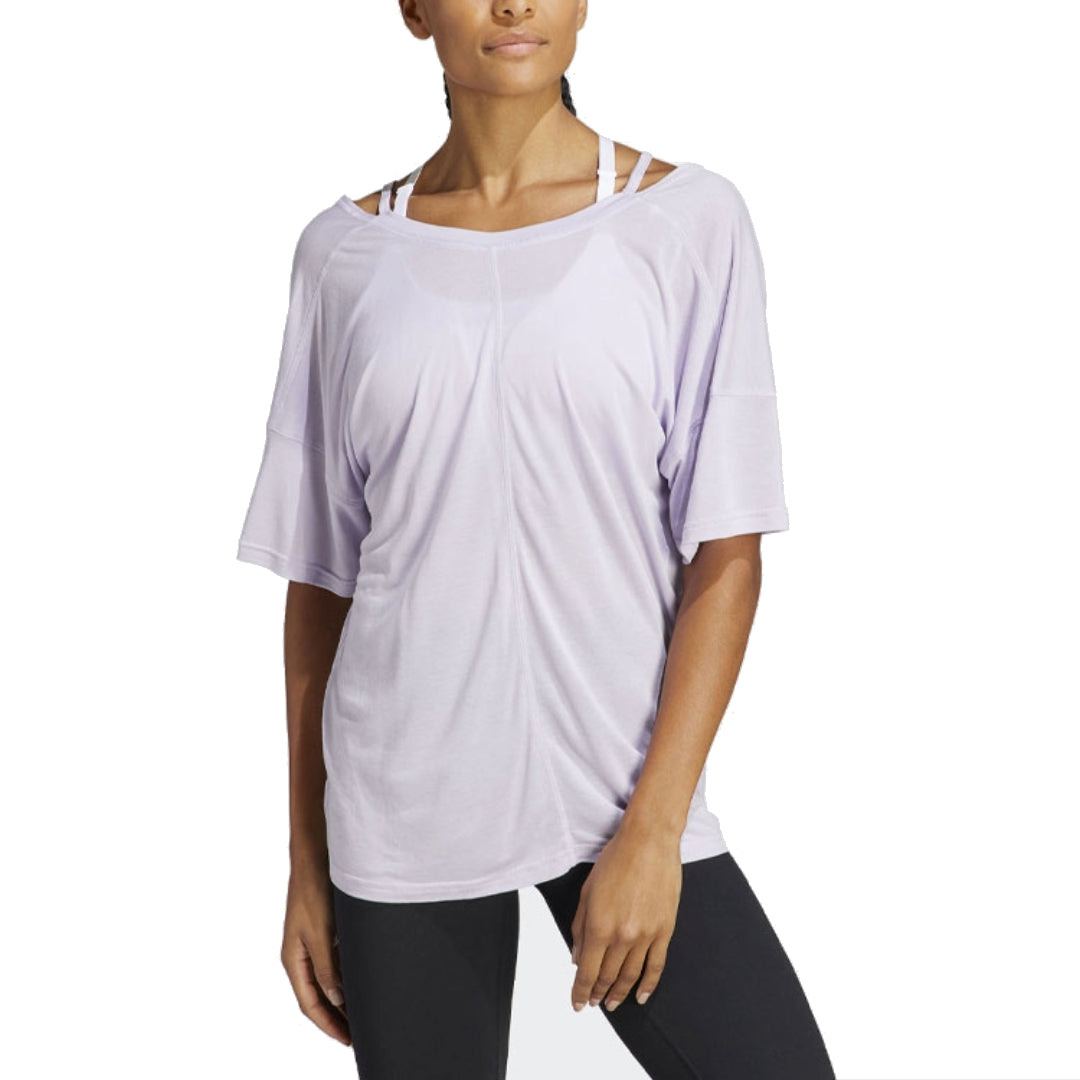 (WMNS) adidas Yoga Studio Oversized T-Shirt Asia Sizing 'Purple' HR5079