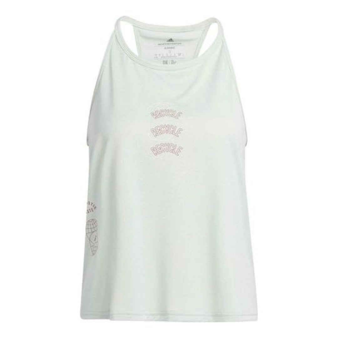 (WMNS) adidas Run for the Oceans Tank Top Asia Sizing 'Green' HZ6005