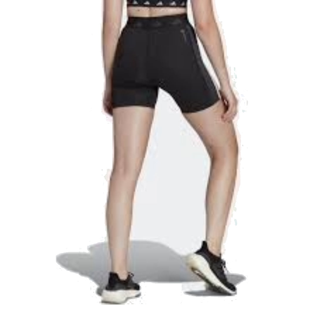(WMNS) adidas Hyperglam Training Techfit Short Leggings Asia Sizing 'Black White' HZ6959