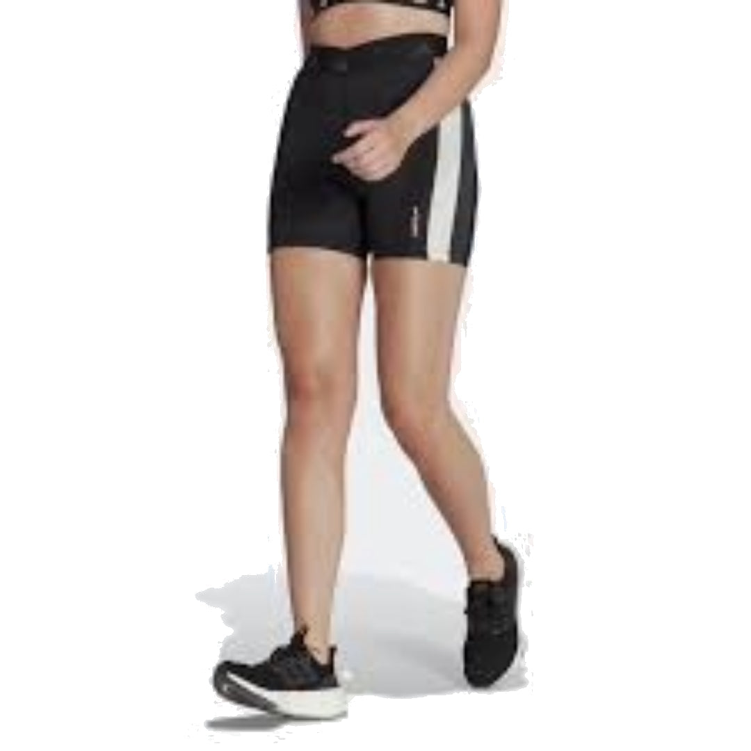 (WMNS) adidas Hyperglam Training Techfit Short Leggings Asia Sizing 'Black White' HZ6959
