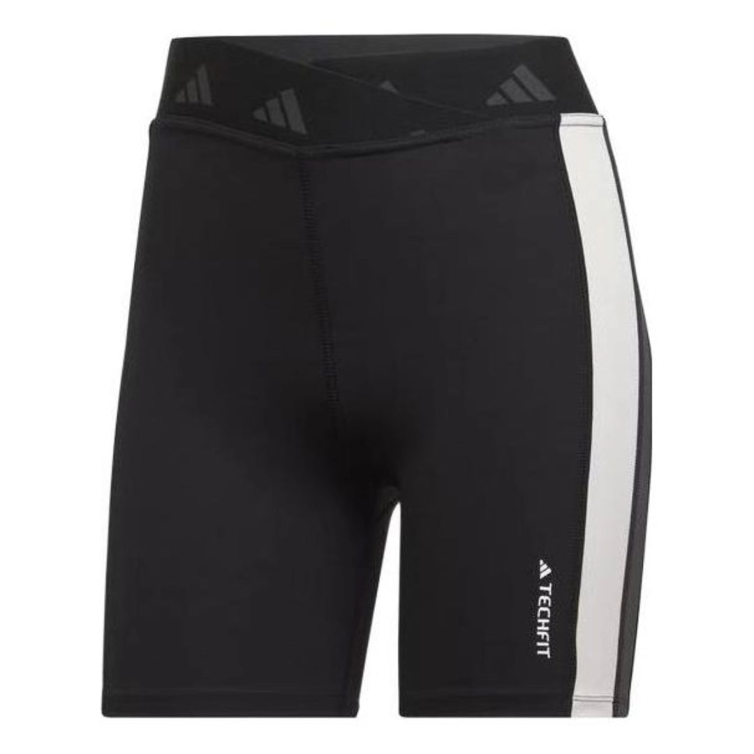 (WMNS) adidas Hyperglam Training Techfit Short Leggings Asia Sizing 'Black White' HZ6959