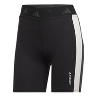 (WMNS) adidas Hyperglam Training Techfit Short Leggings Asia Sizing 'Black White' HZ6959