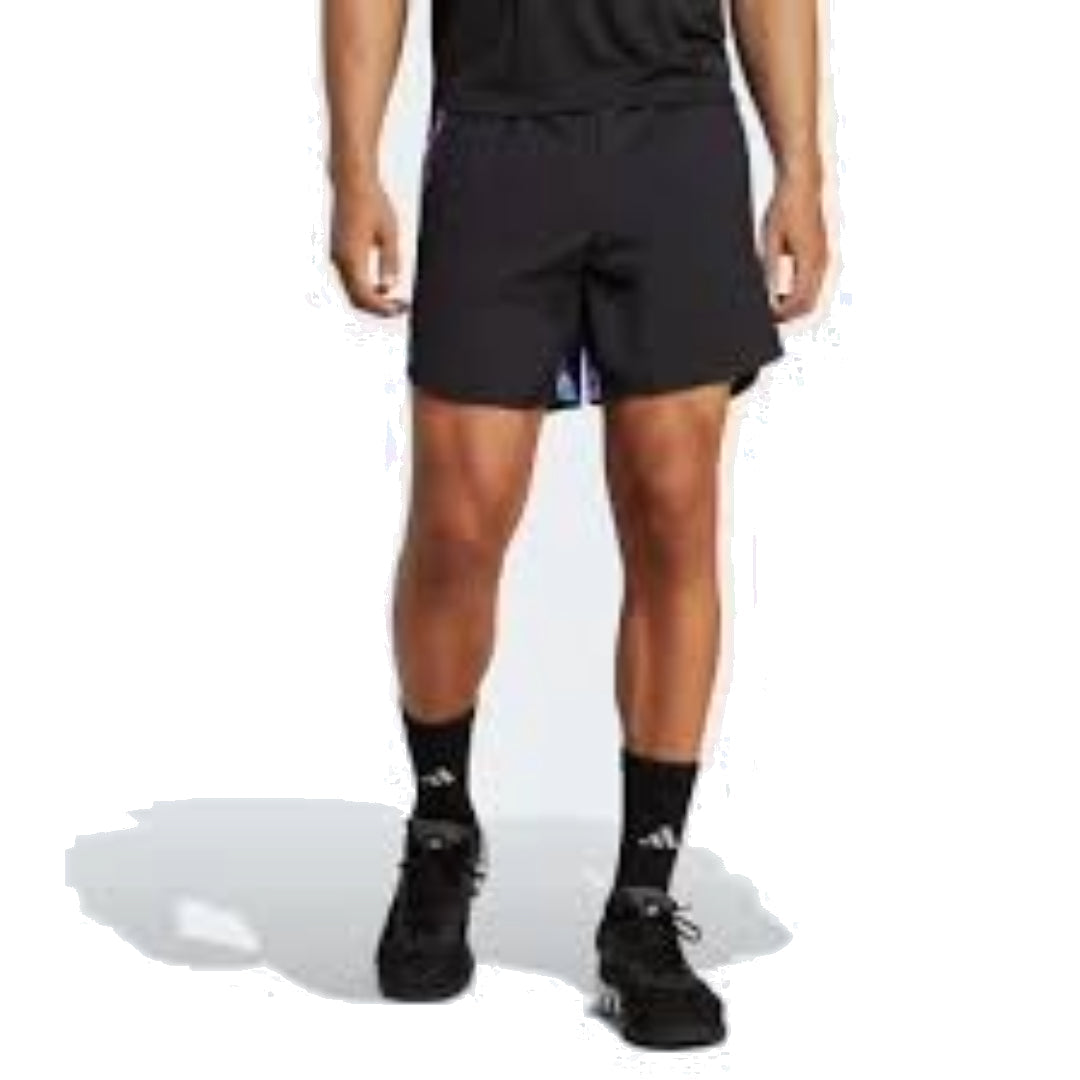 adidas Designed for Movement HIIT Training Shorts Asia Sizing 'Black Purple' IB7912