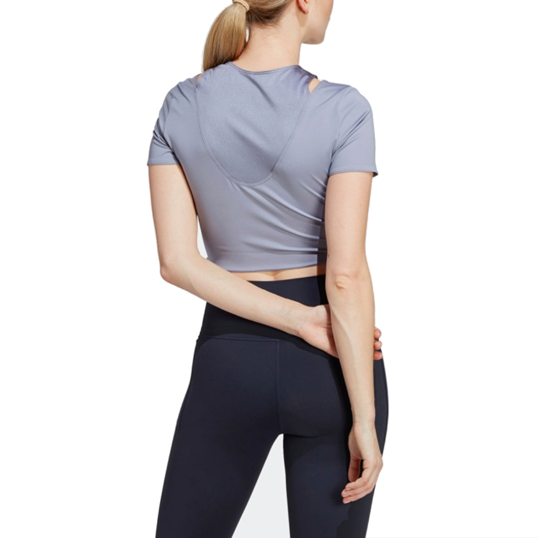 (WMNS) adidas HIIT AEROREADY Crop Training T-Shirt Asia Sizing 'Purple' IB8599