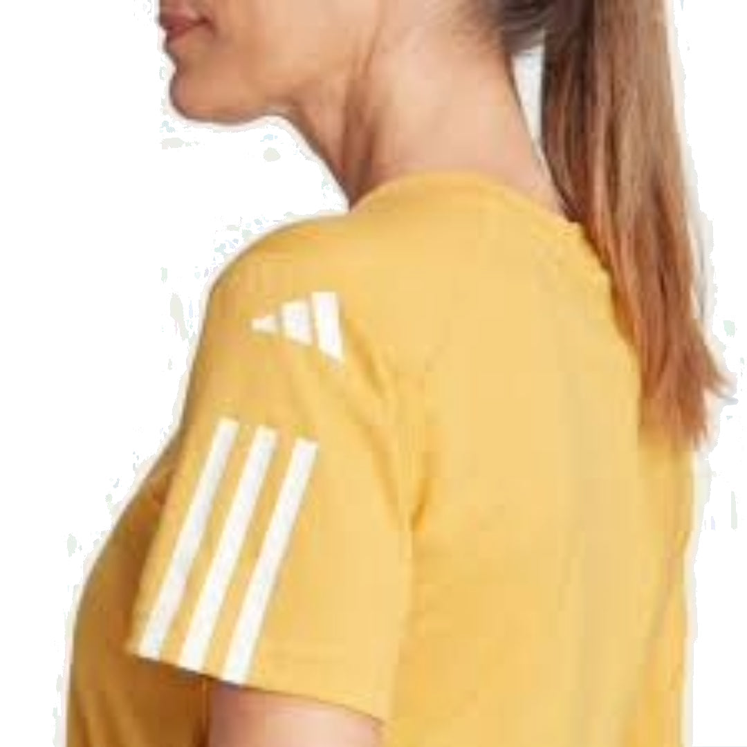 (WMNS) adidas Train Essentials Train Cotton 3-Stripes Crop T-Shirt Asia Sizing 'Yellow' IM5029