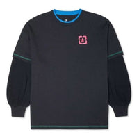 Converse Logo Printed Sweater Asia Sizing 'Black Blue' 10022261-A01
