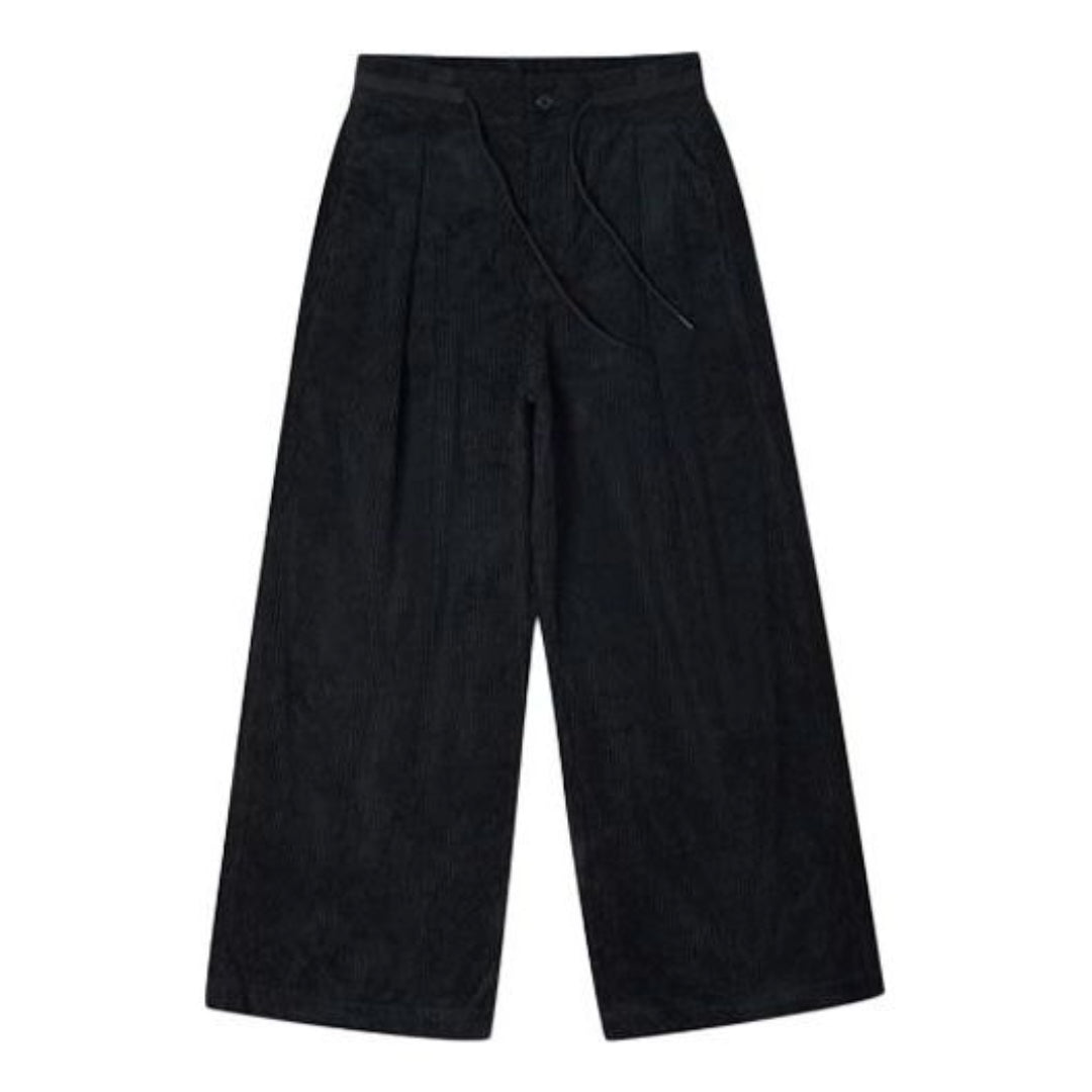 (WMNS) Converse Wide Leg Corduroy Pants Asia Sizing 'Black' 10022354-A01