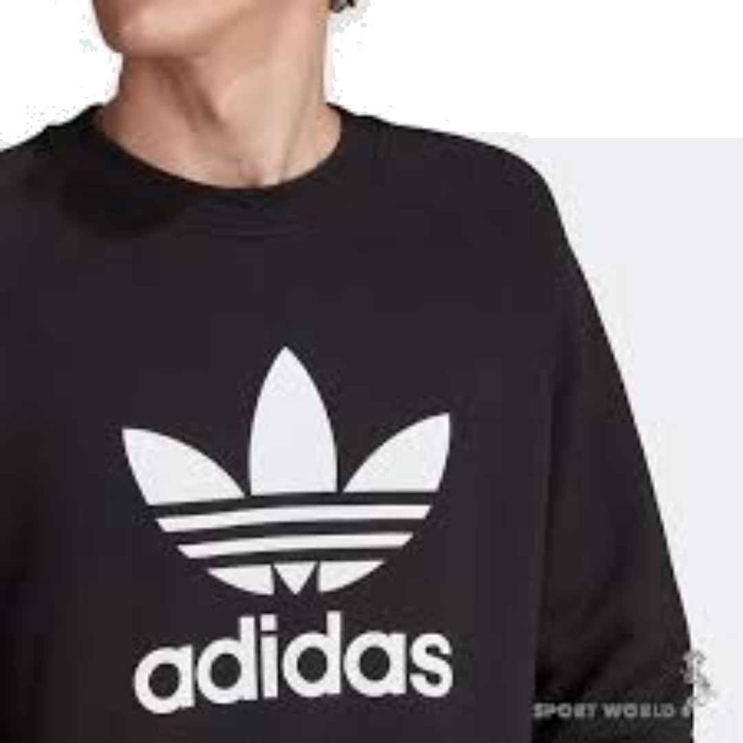 adidas Adicolor Classics Trefoil Crewneck Sweatshirt Asia Sizing 'Black White' IM4500