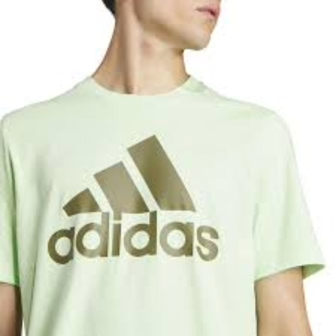 adidas Essentials Single Jersey Big Logo T-Shirt Asia Sizing 'Green' IS1302
