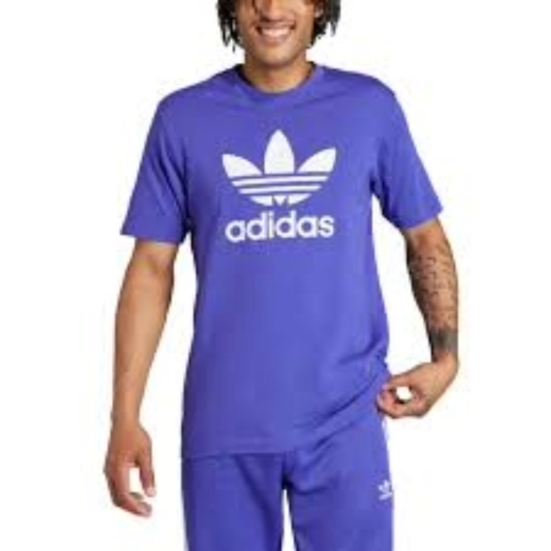 adidas Adicolor Trefoil T-Shirt Asia Sizing 'Purple White' IR7982