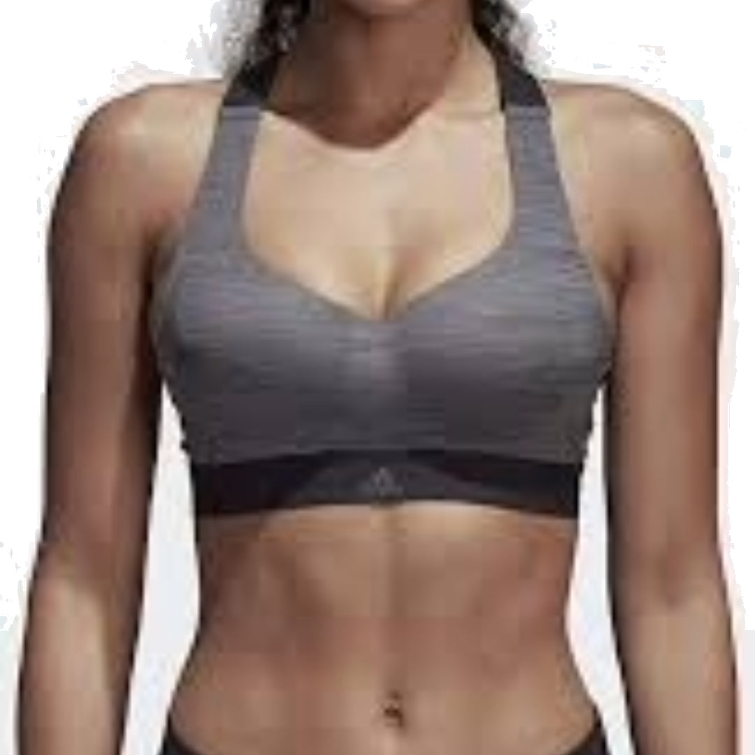 (WMNS) adidas Committed Sports Bra Asia Sizing 'Grey' CD8375