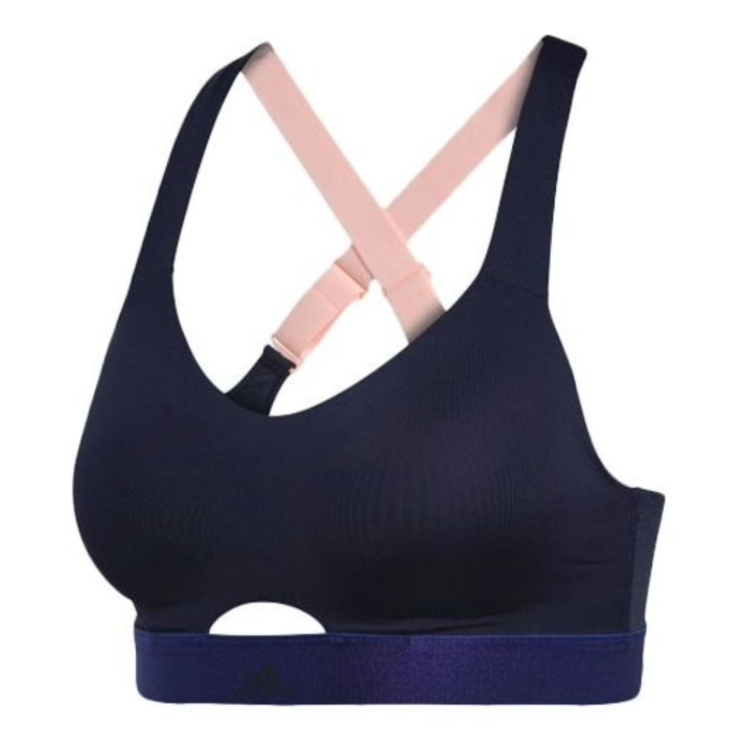 (WMNS) adidas Stronger For It Soft Sports Bra Asia Sizing 'Navy' CX5258