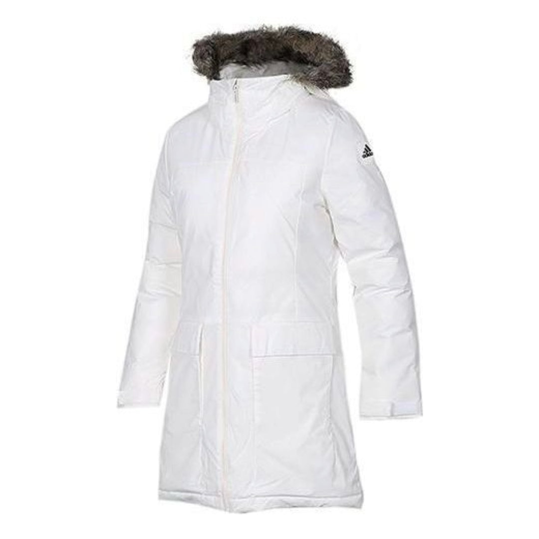 (WMNS) adidas Outdoor Xploric Faux Fur Hooded Jacket Asia Sizing 'White' CY8607