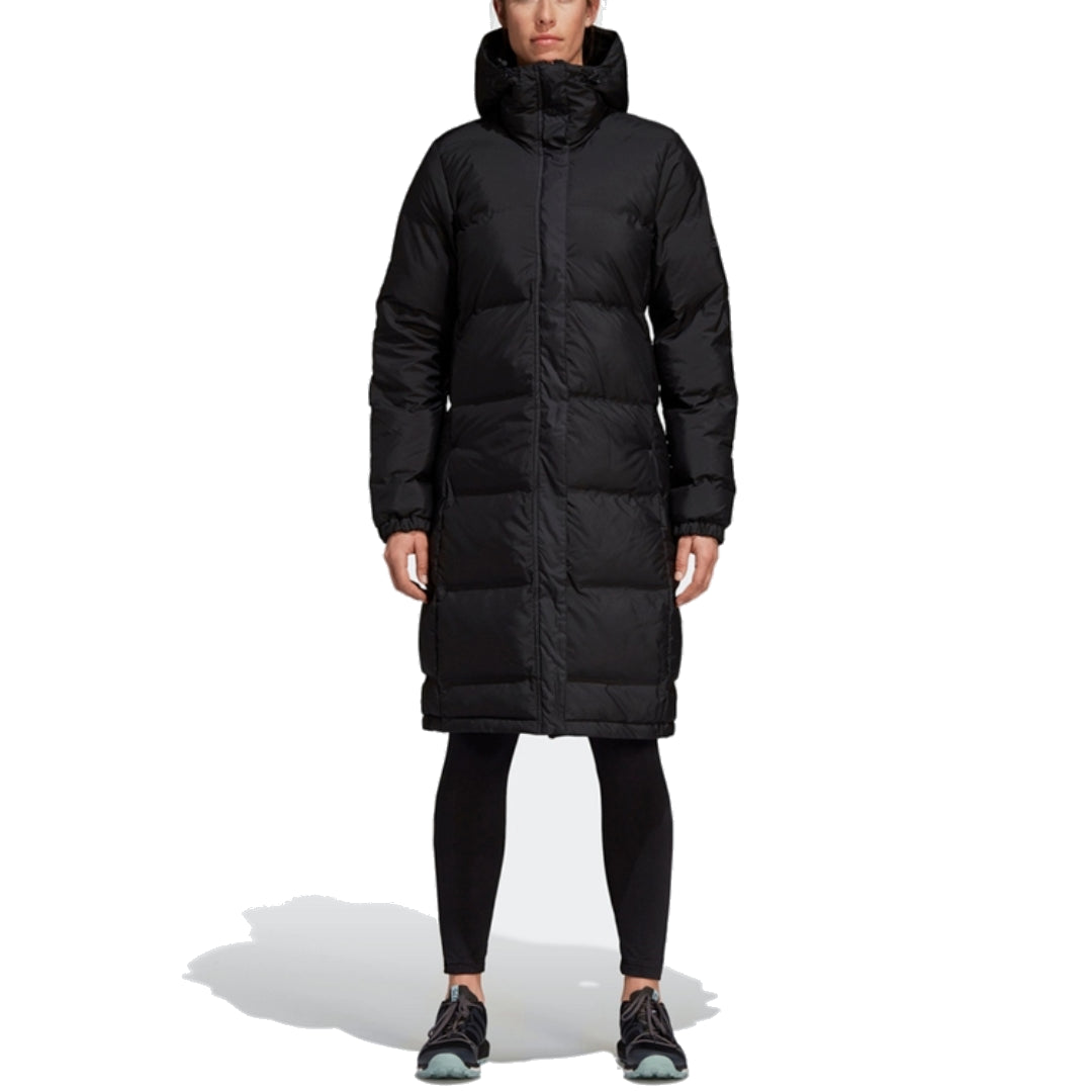 (WMNS) adidas Helionic Long Down Jacket Asia Sizing 'Black' CY8647