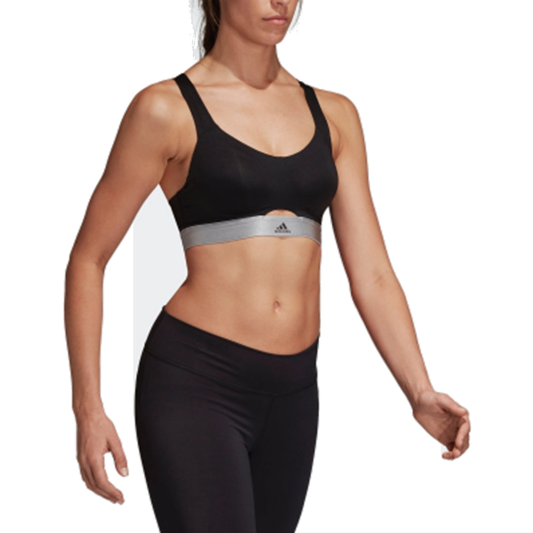 (WMNS) adidas Stronger For It Soft Bra Asia Sizing 'Black' D93108