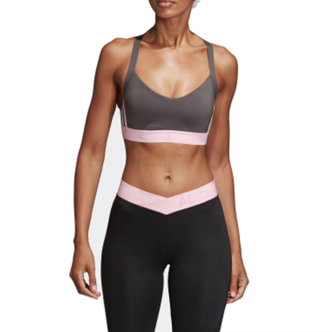 (WMNS) adidas All Me 3-Stripes Bra Asia Sizing 'Grey' DU1291