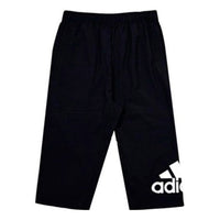(GS) adidas 3/4 Pants Asia Sizing 'Black White' DV1387