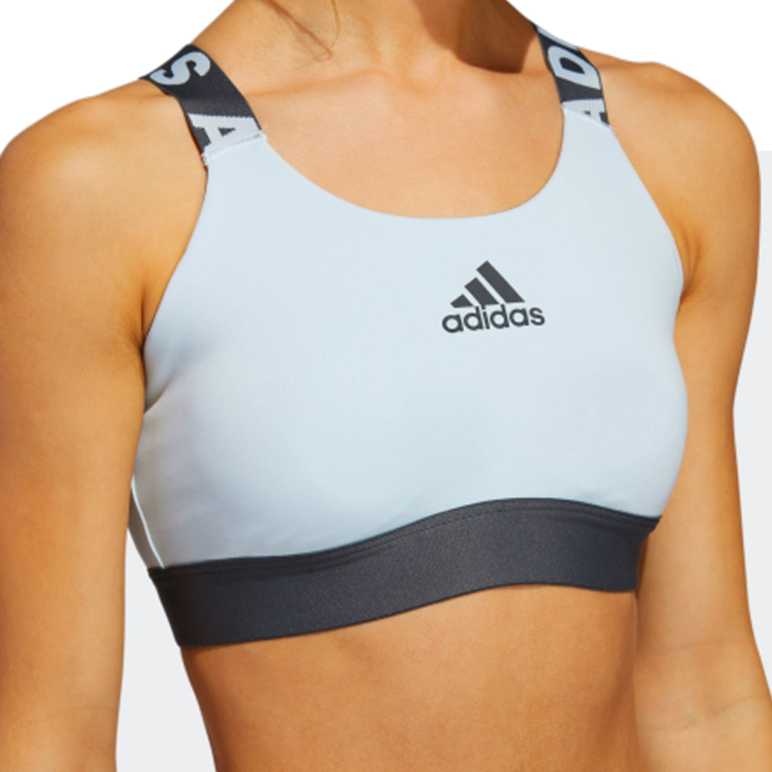 (WMNS) adidas Don't Rest Branded Bra 'White Black' Asia Sizing FL5013