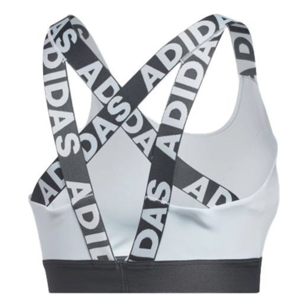 (WMNS) adidas Don't Rest Branded Bra 'White Black' Asia Sizing FL5013