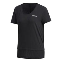 (WMNS) adidas Essentials Material Mix T-Shirt Asia Sizing 'Black' FL9262