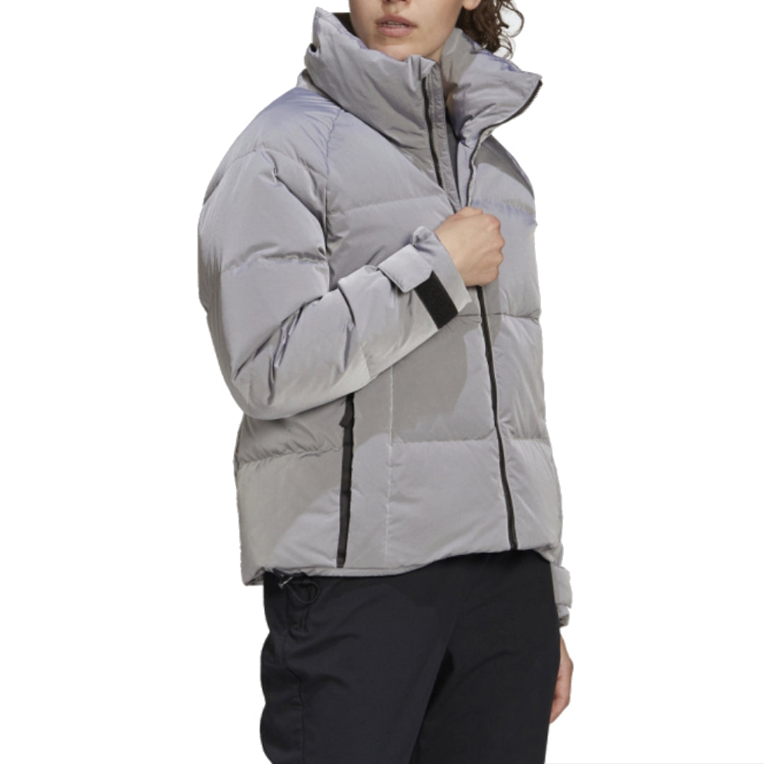 (WMNS) adidas Glam On Puff Jacket Asia Sizing 'Grey' FT2534
