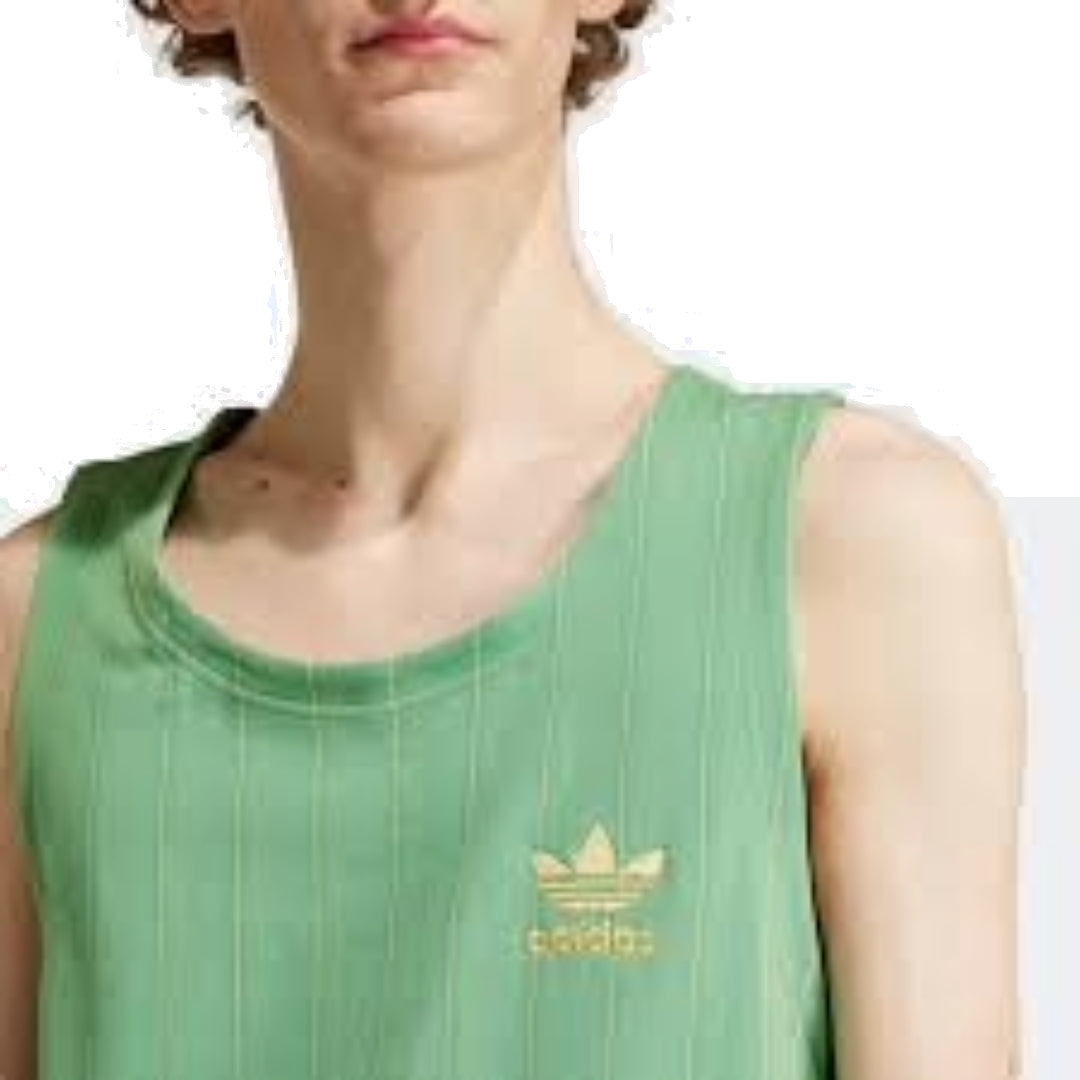 adidas Pinstripe Tank Top Asia Sizing 'Green' IU0225