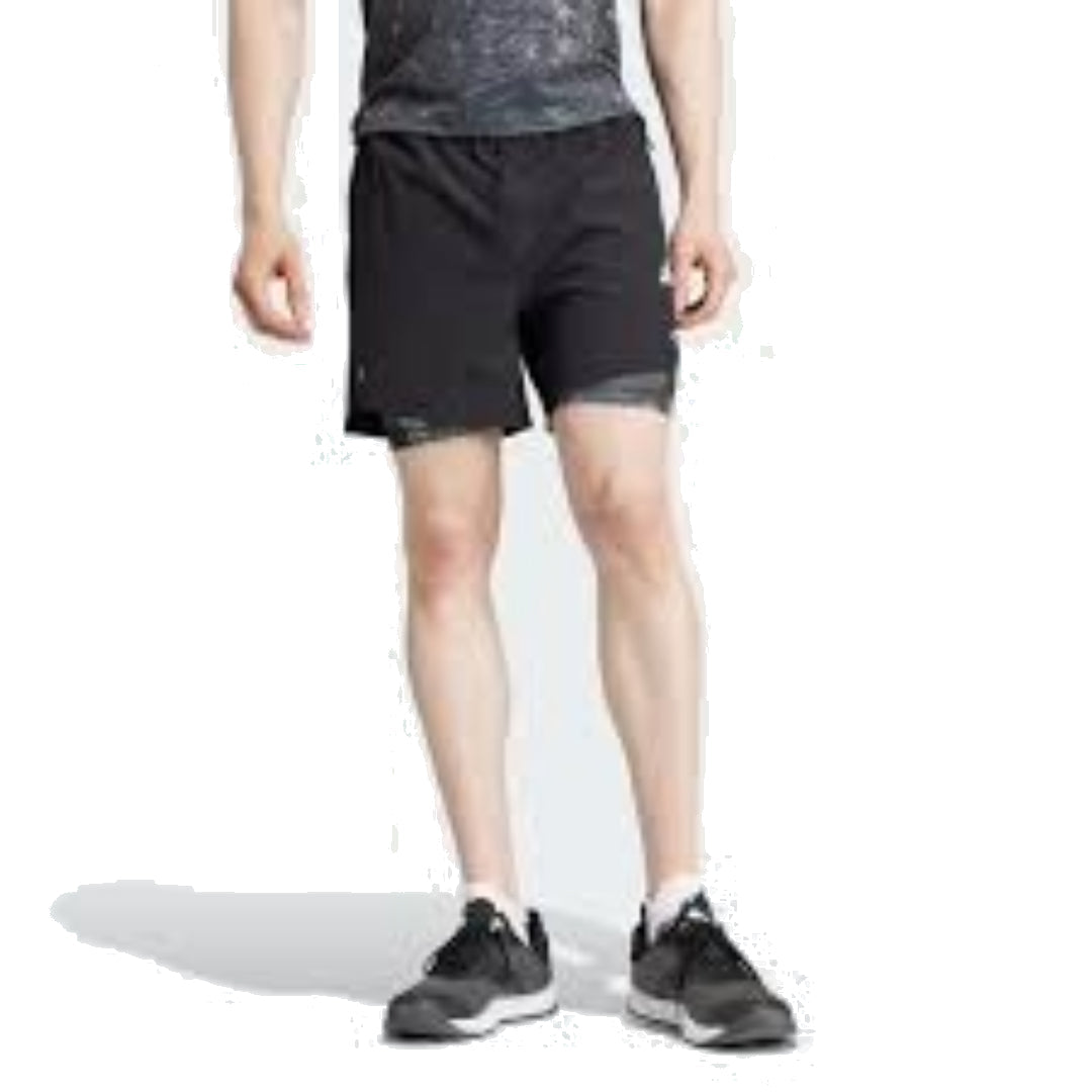 adidas Power Workout 2-in-1 Shorts Asia Sizing 'Black' IK9683
