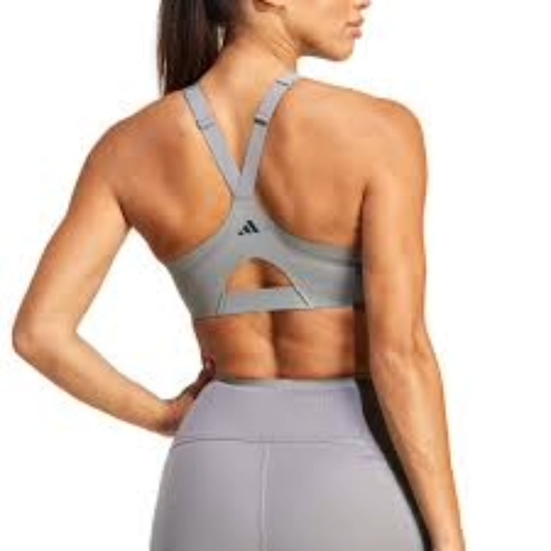 (WMNS) adidas TLRD Impact Luxe High-Support Zip Bra Asia Sizing 'Grey' IT6656
