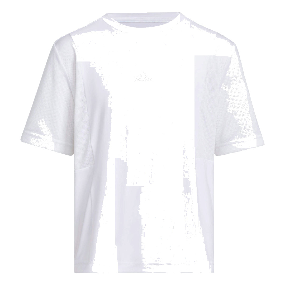(GS) adidas Sportswear T-Shirt Asia Sizing 'White Blue' IT1773