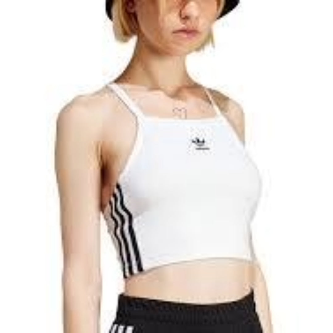 (WMNS) adidas Adicolor 3-Stripes Crop Top Asia Sizing 'White' IN8377