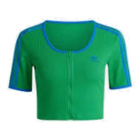 (WMNS) adidas Originals Rib Full-Zip Top Asia Sizing 'Green' JH3131
