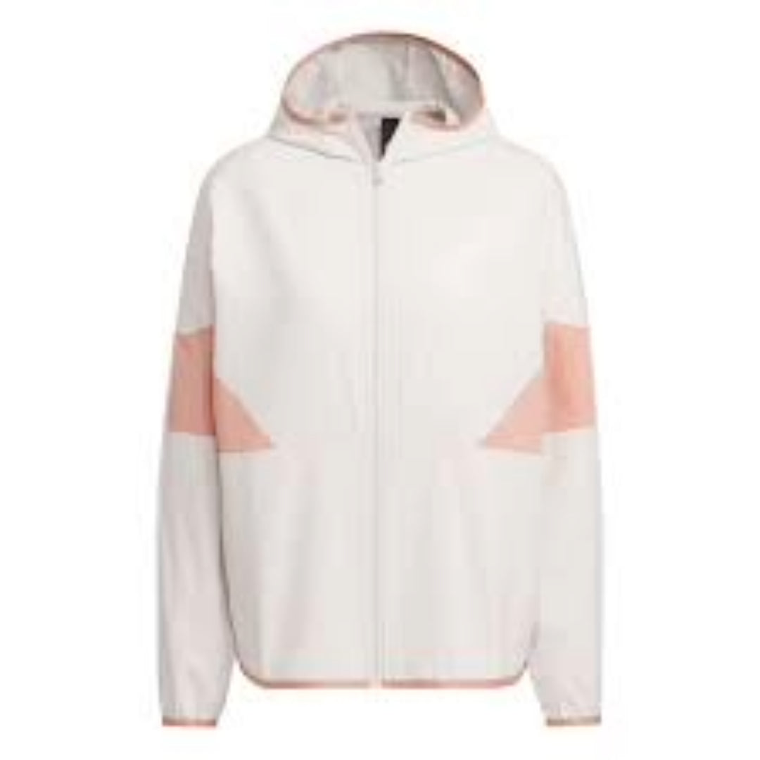 (WMNS) adidas Seasonal Sportswear Loose Fit Color Block Hooded Cross Jacket Asia Sizing 'White Pink' IM8704