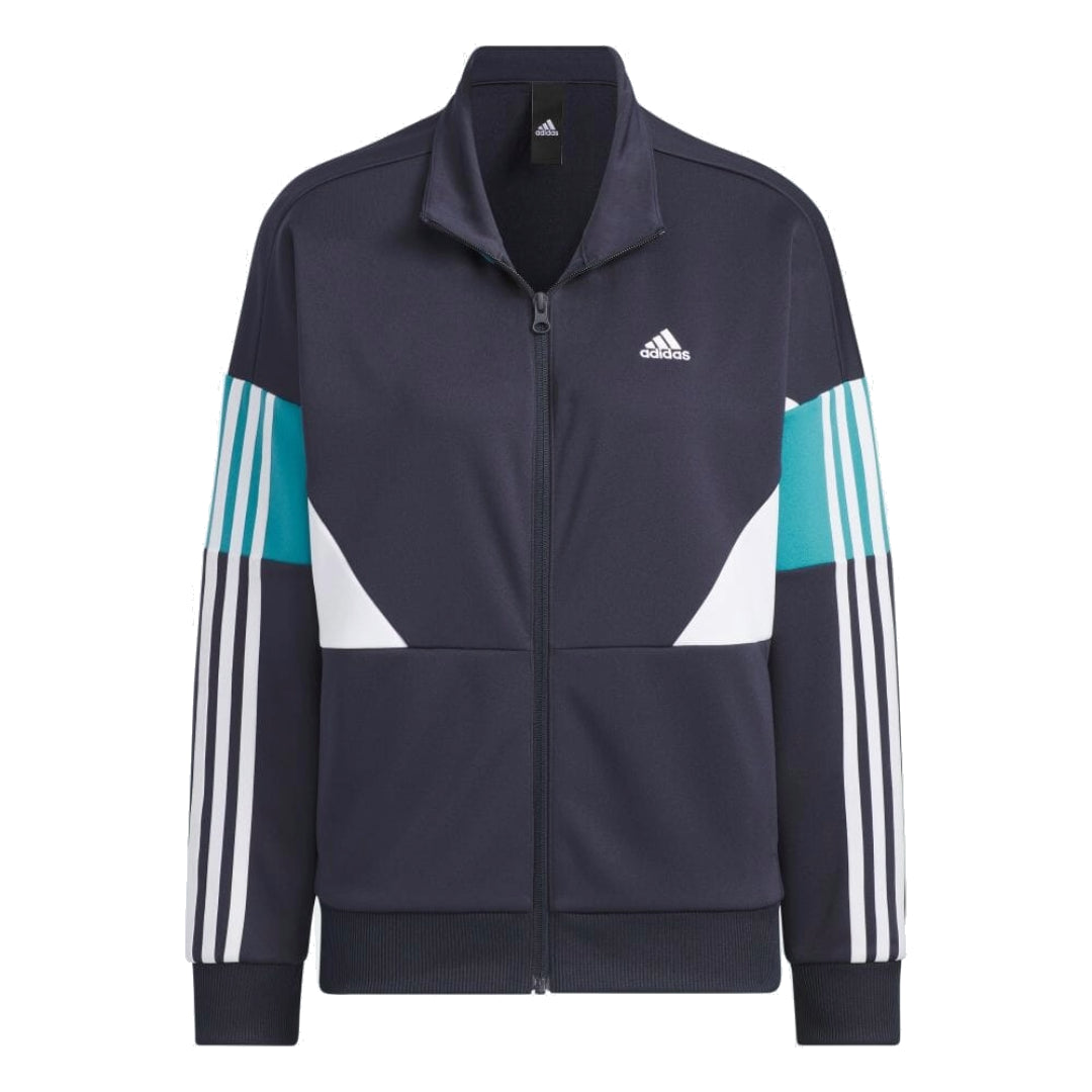 (WMNS) adidas Seasonal Sportswear Loose Fit Color Block Hooded Cross Jacket Asia Sizing 'Black' IM8717