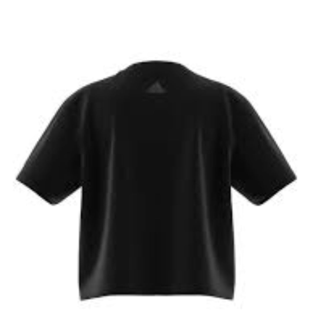 (WMNS) adidas Brand Love Signature Graphic T-Shirt Asia Sizing 'Black' IY3408