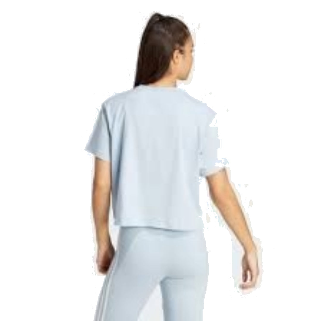 (WMNS) adidas Essentials 3-Stripes Single Jersey Crop Top Asia Sizing 'Blue' IS1568