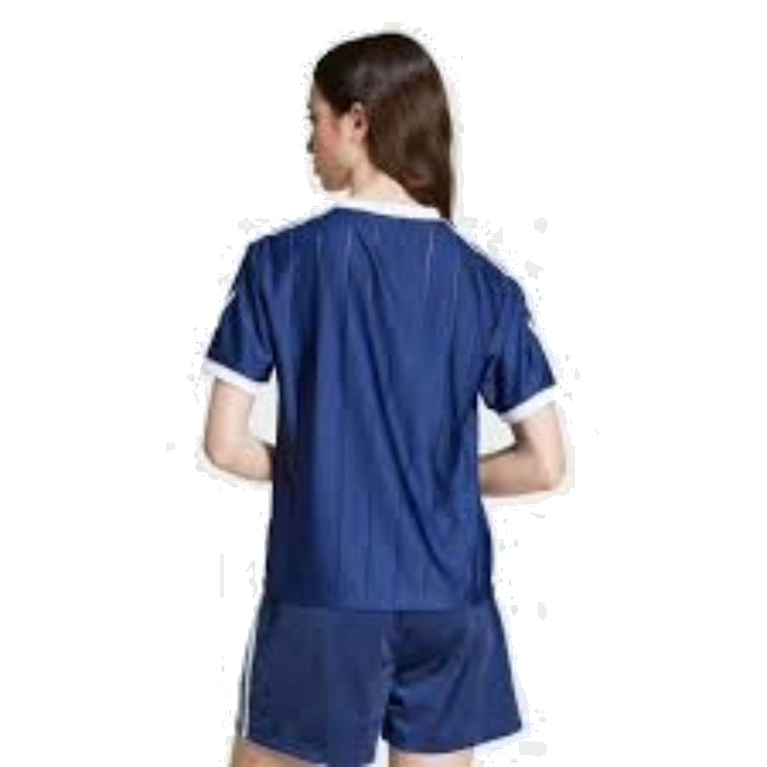 (WMNS) adidas Adicolor 3-Stripes Pinstripe T-Shirt Asia Sizing 'Navy White' IY7228