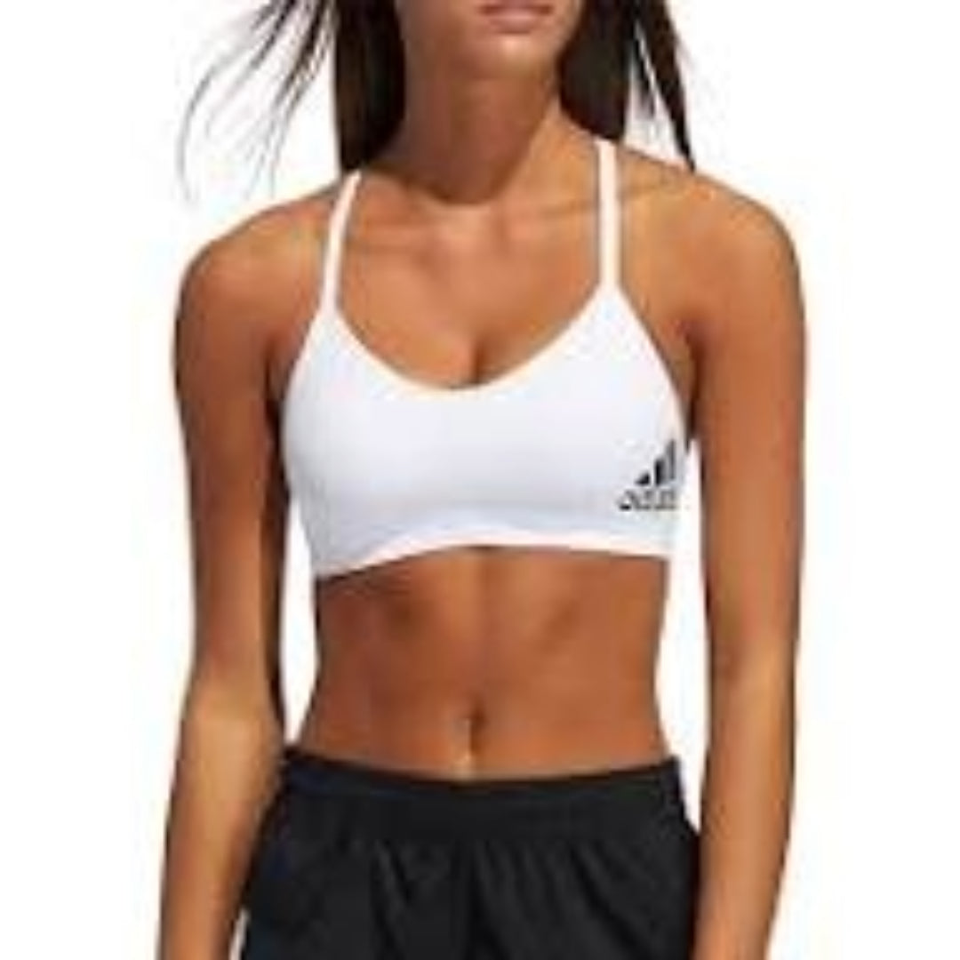 (WMNS) adidas All Me Light Support Training Bra Asia Sizing 'White Black' GM2881